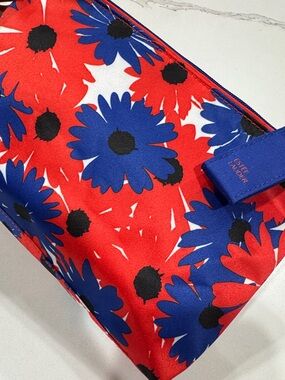 Estée Lauder Floral Cosmetic Pouch with Blue Daisies